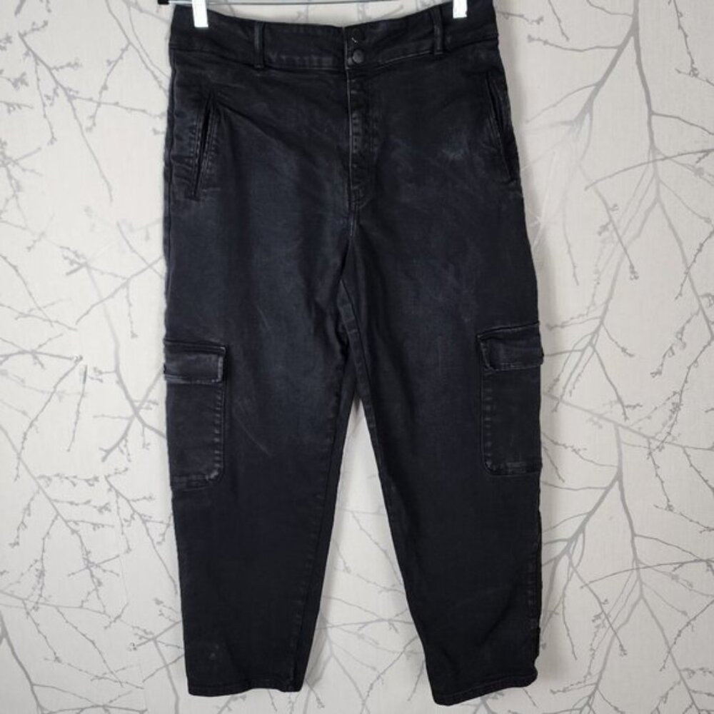 Mavi Black Wash High Rise Elise Cargo Jeans